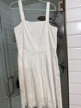 Vineyard Vines White Eyelet Midi Sundress